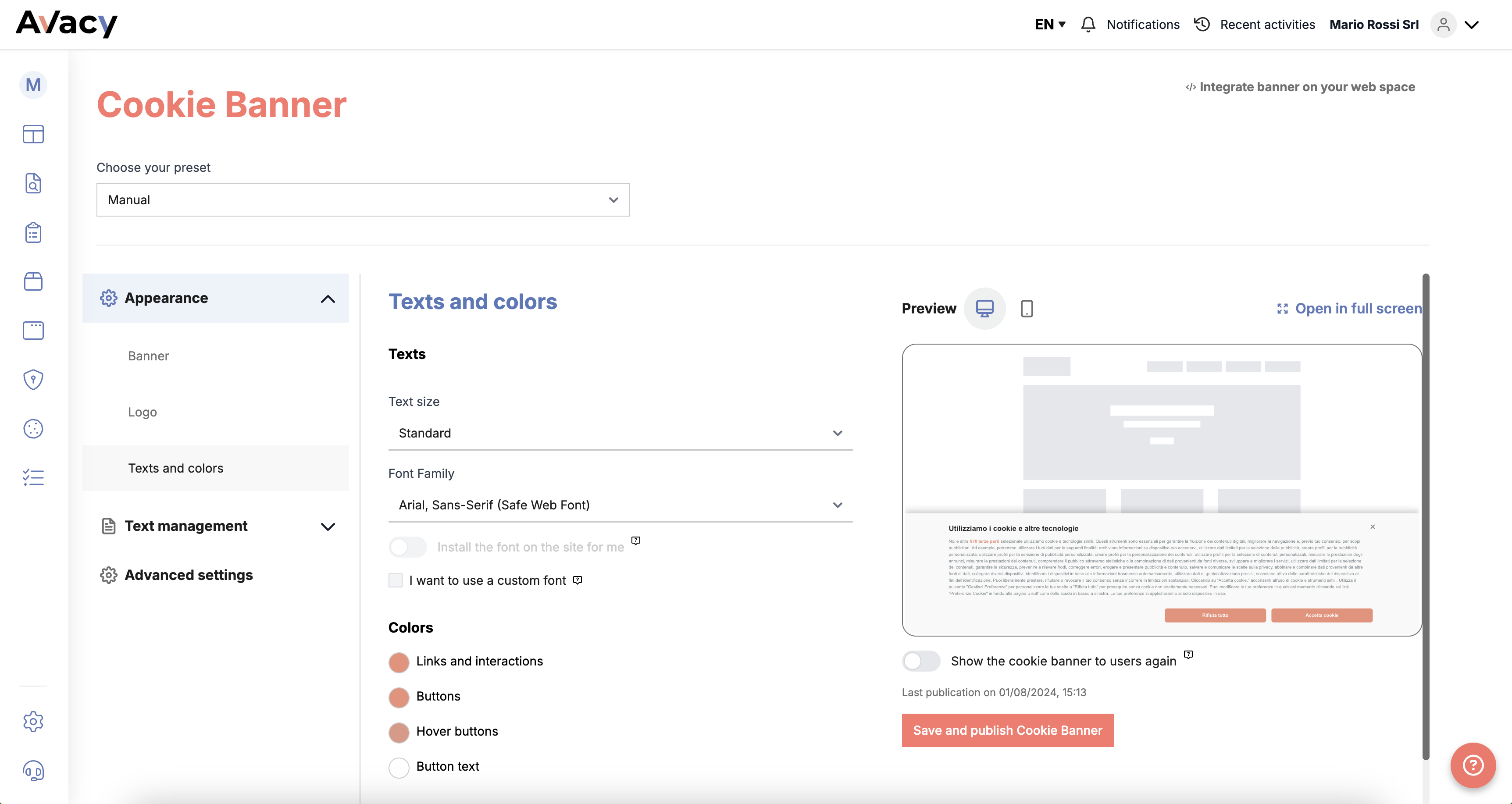 Texts and Colors